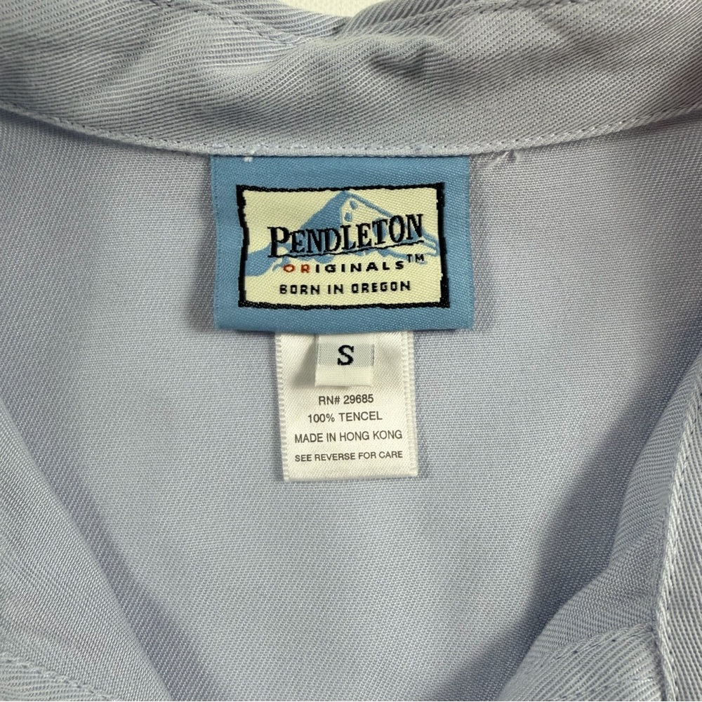 Pendleton Originals TENCEL Jacket Shirt Small NWT Light Blue Gorpcore Utility - Picture 2 of 14